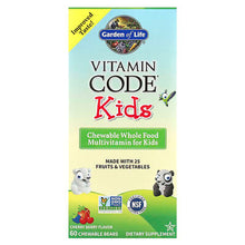 Load image into Gallery viewer, Garden of Life Vitamin Code, Kids Chewable Whole Food Multivitamin Cherry Berry