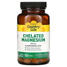 Load image into Gallery viewer, Country Life Chelated Magnesium 250 mg