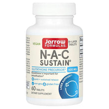 Load image into Gallery viewer, Jarrow Formulas Vegan N-A-C Sustain 600 mg 60 Tablets