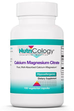 Load image into Gallery viewer, Nutricology Calcium Magnesium Citrate 100 Vegetarian Capsules