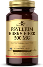 Load image into Gallery viewer, Solgar Psyllium Husks Fiber 500 mg 200 Vegetable Capsules