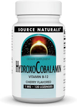 Load image into Gallery viewer, Source Naturals HydroxoCobalamin Vitamin B12 Cherry 1 mg
