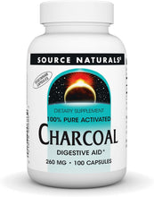 Load image into Gallery viewer, Source Naturals 100% Pure Activated Charcoal 260 mg
