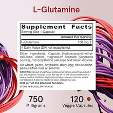 Load image into Gallery viewer, Jarrow Formulas L-Glutamine 750 mg 120 Veggie Capsules