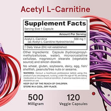 Load image into Gallery viewer, Jarrow Formulas Acetyl L-Carnitine 500 mg