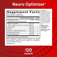 Load image into Gallery viewer, Jarrow Formulas Neuro Optimizer 120 Capsules