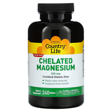 Load image into Gallery viewer, Country Life Chelated Magnesium 250 mg