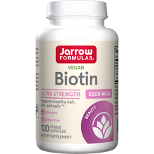 Load image into Gallery viewer, Jarrow Formulas Biotin 5,000 mcg 100 Veggie Capsules
