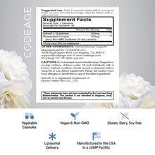 Load image into Gallery viewer, Codeage Liposomal Glutathione 500 mg