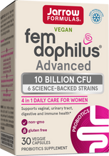 Load image into Gallery viewer, Jarrow Formulas Vegan Fem Dophilus Advanced 10 Billion CFU (104 mg) 30 Veggie Capsules (Refrigerated)