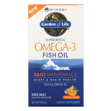 Load image into Gallery viewer, Minami Nutrition Garden of Life Supercritical Omega-3 Fish Oil Orange