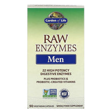Load image into Gallery viewer, Garden of Life RAW Enzymes, Men 90 Vegetarian Capsules