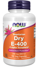 Load image into Gallery viewer, NOW Foods Vitamin E-400 Vegetarian Dry