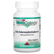Load image into Gallery viewer, Nutricology B12 Adenosylcobalamin 3000 μg with Folic Acid