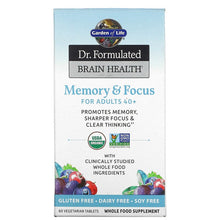Load image into Gallery viewer, Garden of Life Dr. Formulated Brain Health Memory & Focus for Adults 40+