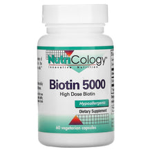 Load image into Gallery viewer, Nutricology Biotin 5000 High Dose Biotin