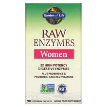 Load image into Gallery viewer, Garden of Life RAW Enzymes Women 90 Vegetarian Capsules