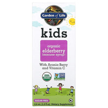 Load image into Gallery viewer, Garden of Life Kids Organic Elderberry Immune Syrup