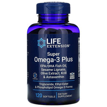 Load image into Gallery viewer, Life Extension Super Omega-3 Plus EPA/DHA Fish Oil, Sesame Lignans, Olive Extract, Krill & Astaxanthin