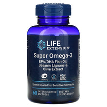 Load image into Gallery viewer, Life Extension Super Omega-3 EPA/DHA Fish Oil, Sesame Lignans & Olive Extract (Enteric Coated)