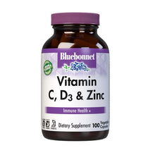 Load image into Gallery viewer, Bluebonnet Nutrition Vitamin C D3 & Zinc