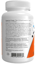 Load image into Gallery viewer, NOW Foods Acetyl-L-Carnitine Pure Powder