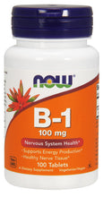 Load image into Gallery viewer, NOW Foods Vitamin B-1 100 mg