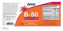 Load image into Gallery viewer, NOW Foods Vitamin B-50