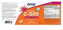 Load image into Gallery viewer, NOW Foods Vitamin C-500 Chewable