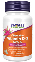 Load image into Gallery viewer, NOW Foods Vitamin D-3 5000 IU Chewables