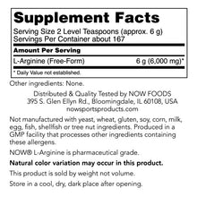 Load image into Gallery viewer, NOW Sports L-Arginine Powder