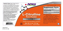 Load image into Gallery viewer, NOW Foods L-Citrulline Pure Powder