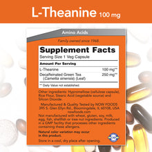 Load image into Gallery viewer, NOW Foods L-Theanine 100 mg