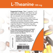 Load image into Gallery viewer, NOW Foods L-Theanine 100 mg