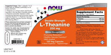 Load image into Gallery viewer, NOW Foods L-Theanine, Double Strength 200 mg