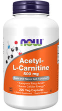 Load image into Gallery viewer, NOW Foods Acetyl-L-Carnitine 500 mg