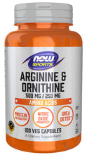 Load image into Gallery viewer, NOW Sports Arginine & Ornithine 500 mg /250 mg