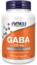 Load image into Gallery viewer, NOW Foods GABA 750 mg