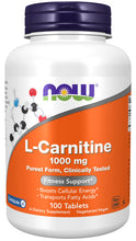 Load image into Gallery viewer, NOW Foods L-Carnitine 1000 mg