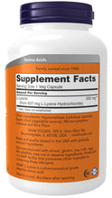 Load image into Gallery viewer, NOW Foods L-Lysine 500 mg
