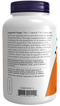 Load image into Gallery viewer, NOW Foods L-Lysine 500 mg