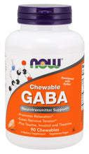 Load image into Gallery viewer, NOW Foods GABA Orange Flavor Chewable