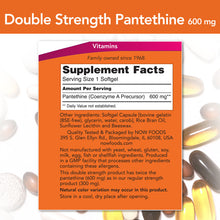 Load image into Gallery viewer, NOW Foods Pantethine 600 mg