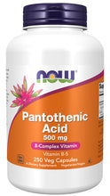 Load image into Gallery viewer, NOW Foods Pantothenic Acid 500 mg