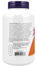 Load image into Gallery viewer, NOW Foods Pantothenic Acid 500 mg