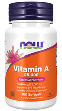 Load image into Gallery viewer, NOW Foods Vitamin A 25,000