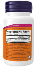Load image into Gallery viewer, NOW Foods Vitamin D-3 10,000 IU