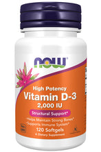 Load image into Gallery viewer, NOW Foods Vitamin D-3 2000 IU