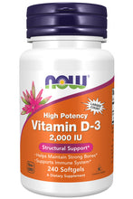 Load image into Gallery viewer, NOW Foods Vitamin D-3 2000 IU