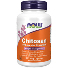 Load image into Gallery viewer, NOW Foods Chitosan 500 mg plus Chromium